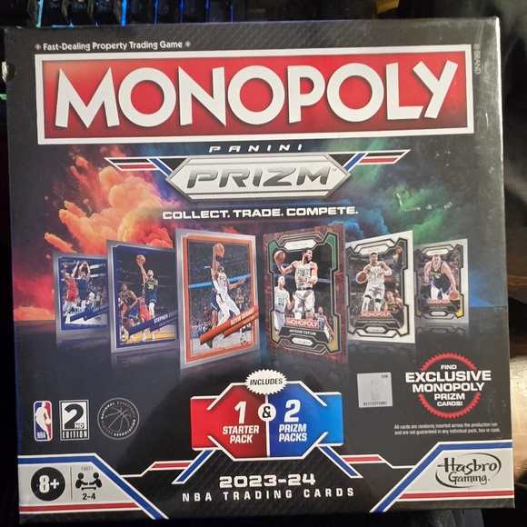 Monopoly Prizm: NBA Edition Board Game with Panini NBA Trading Cards 2.0 - Picture 1 of 2